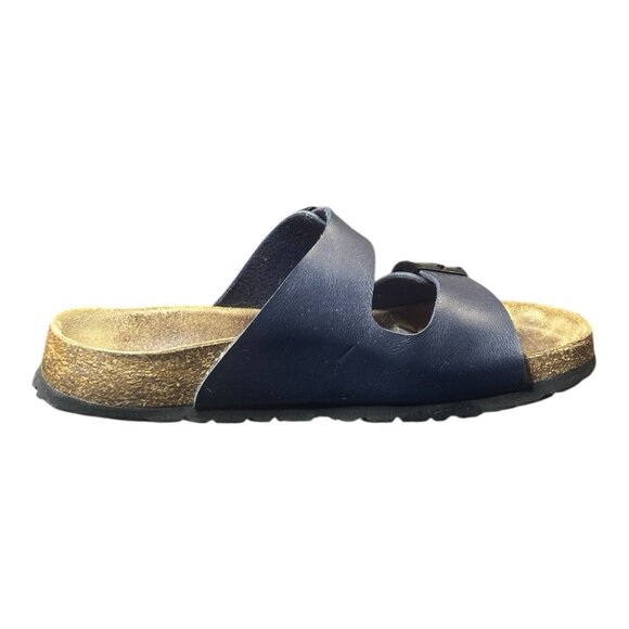 Birkenstock Betula Navy Blue Soft Florida Leather Sandals Womens Size US 7 EU 38 - Picture 7 of 11